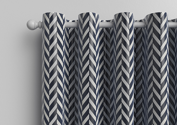 Chevron Stripe, Navy - Made to Measure Curtains - Image 12